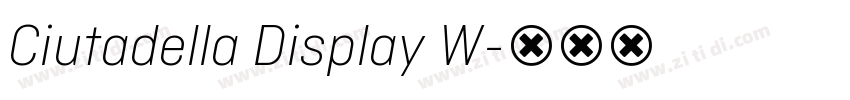Ciutadella Display W字体转换